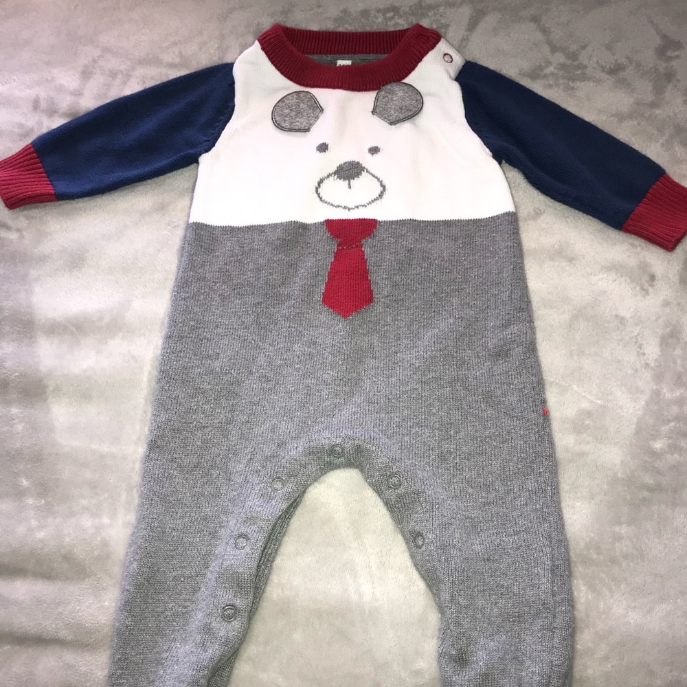 Ribbed Footsie One Piece